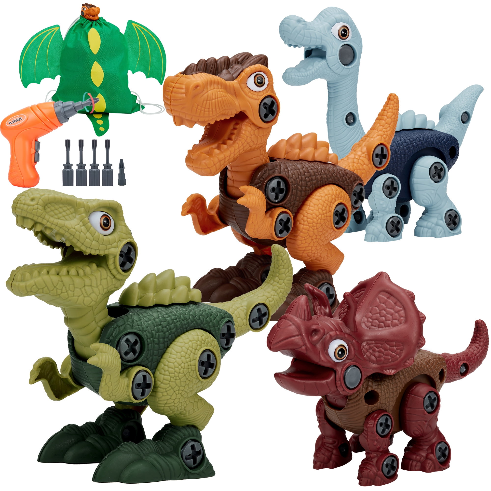 Dinosaur Toys for 3 4 5 6 7 Year Old Boys Girls 4 Packs Take Apart ...