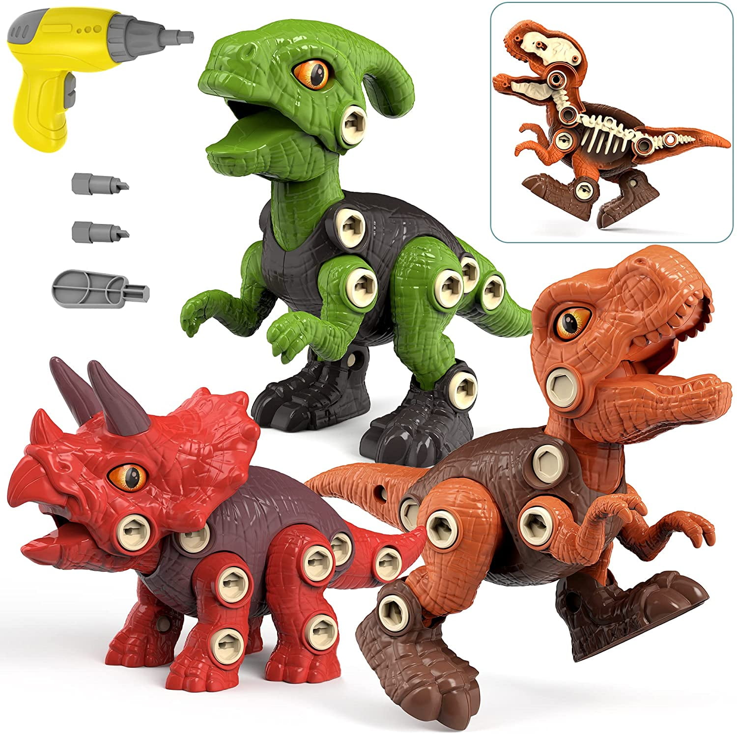 Great Choice Products Dinosaur Toys For 3 4 5 6 7+ Year Old Boys Girls,  Take Apart Dinosaur Toys For Kids 3-5, 5-7, Stem Construction Dinosaur…