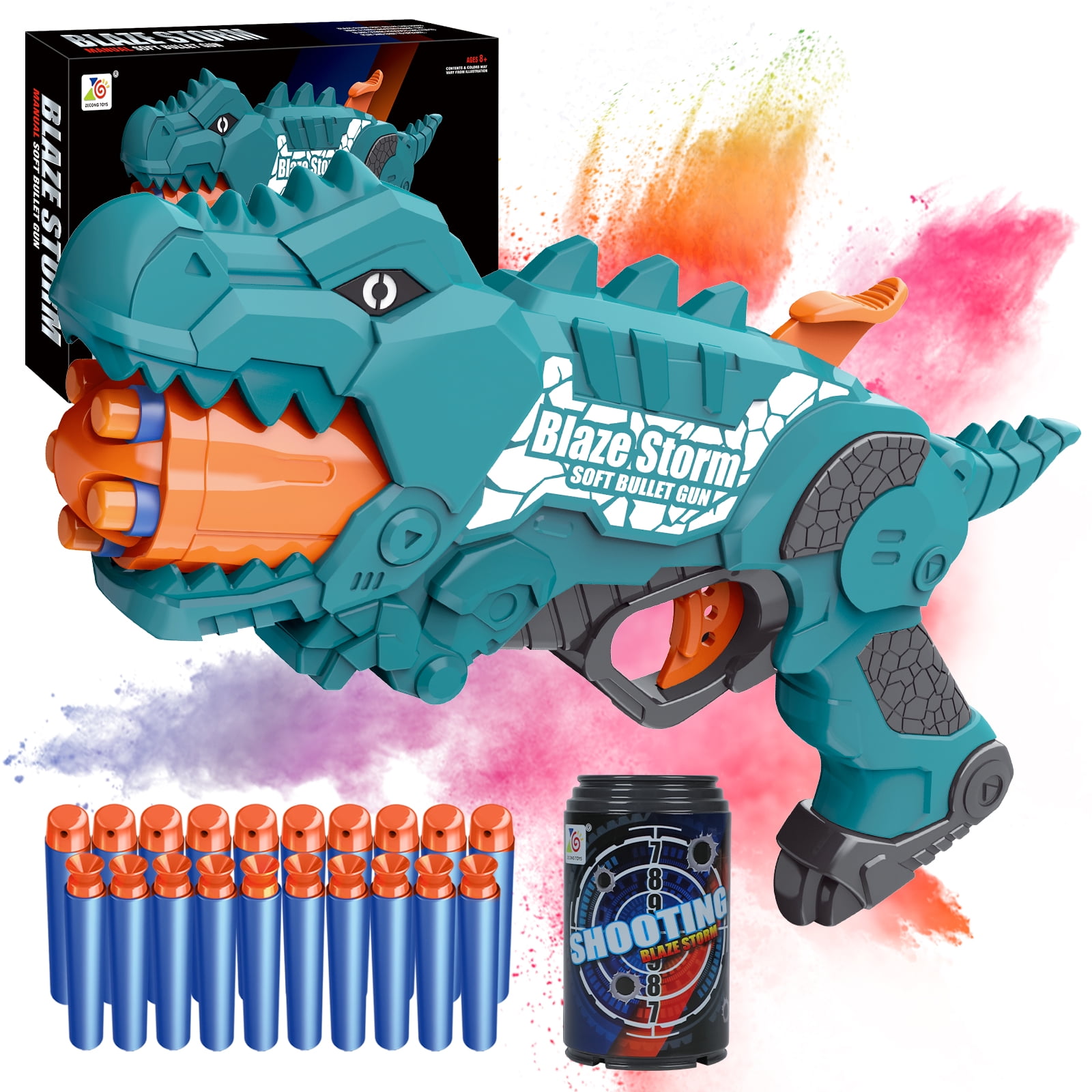 Dinosaur Toys Gun for Nerf Dino Guns with 40 Soft Foam Darts, Fully  Automatic Motorized Shooting Games for Kids, Outdoor Games Toys for 5-12  Year Old Boys Girls - Christmas Birthday Gifts