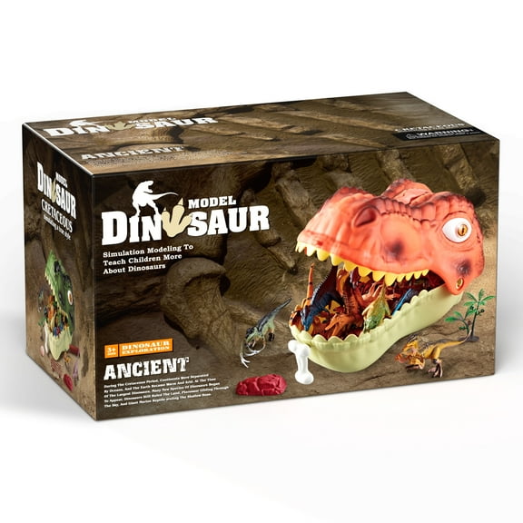 FunMagic Dinosaur Toys for Kids 3-6,45PCS Realistic Jurassic Dinosaurs Figures with Eggs&Trees&Fence,Dino World Playset, Gift for Toddler Boys & Girls