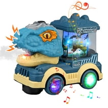Dinosaur Toys for Kids Boys Transforming Dinosaur Car with LED Light Music Automatic Deformation Dino Race Car Christmas Toy Stocking Stuffers for Boys Girls Toddlers 3 Year Old and Up Birthday