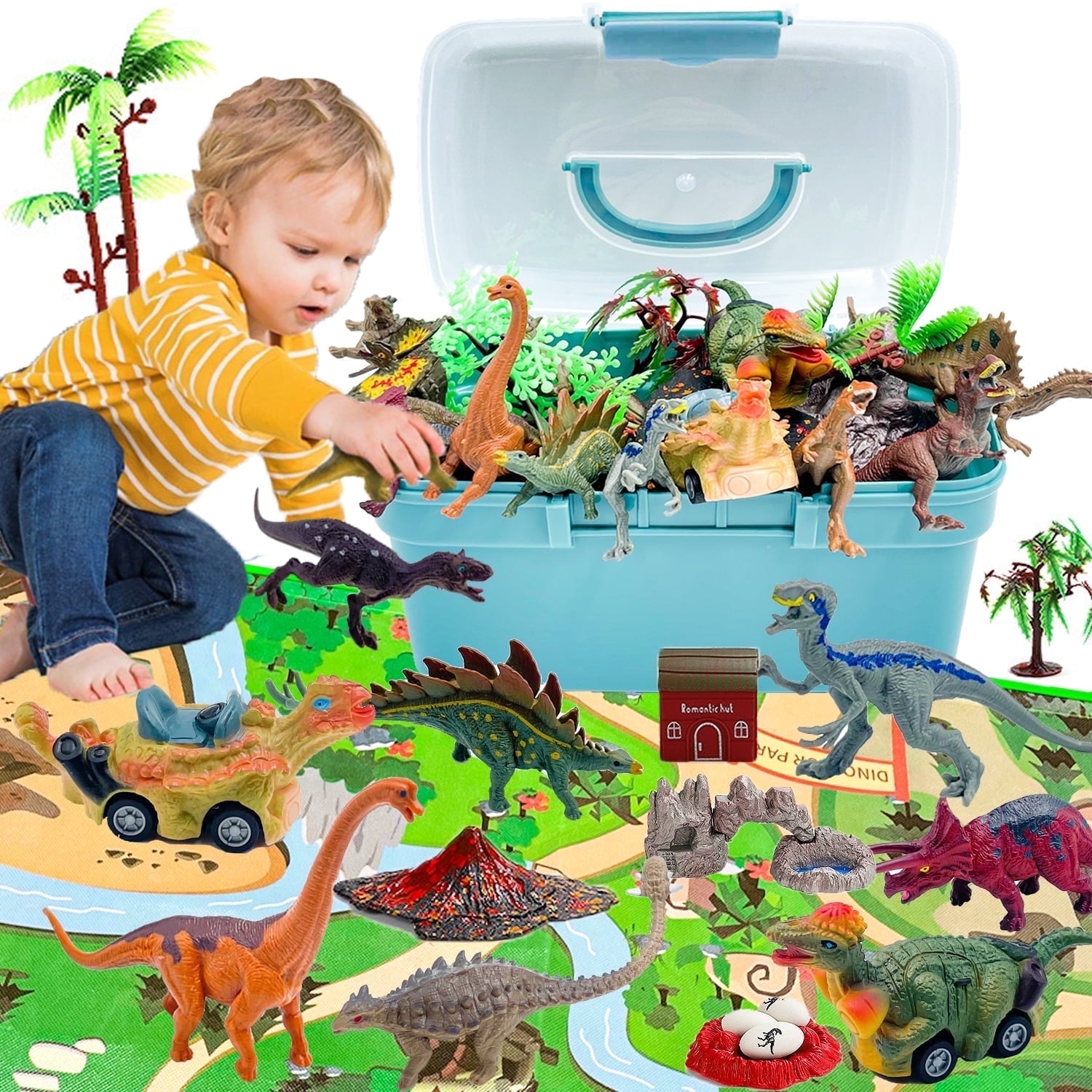 Realistic Dinosaur Play Set, Educational Toys for Kids Toddlers