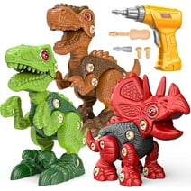 Dinosaur Toys for 3 4 5 6 7 8 Year Old Kids,Take Apart STEM Toys with Electric Drill, Birthday Gifts for Toddlers Boys Girls