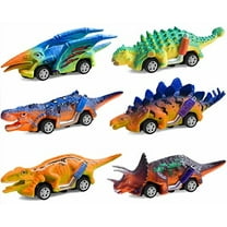 Dinosaur Toys for Kids 3-5 Pull Back Cars 6 Pack - Monster Trucks Toys for 2-5 Year Old Boys