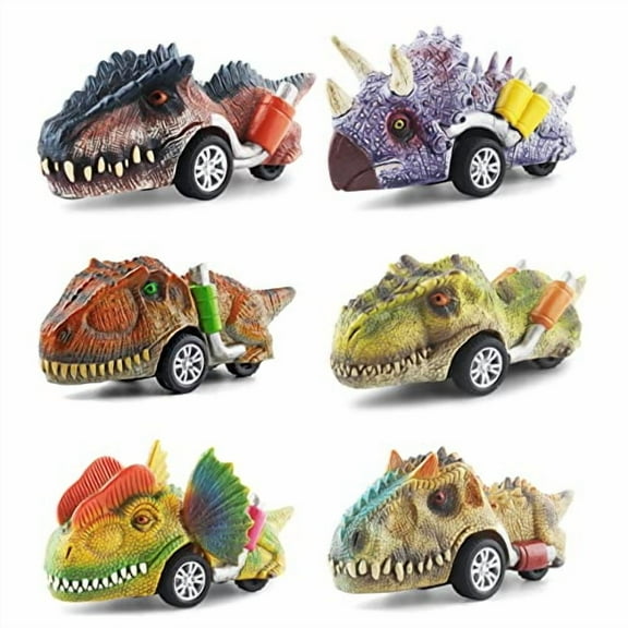 Dinosaur Toys for Kids 3-5,Pull Back Dinosaur Cars for 3 4 5 6 7 Year Old Boys Girls 6 Pack Dino Toys Gifts for Toddlers