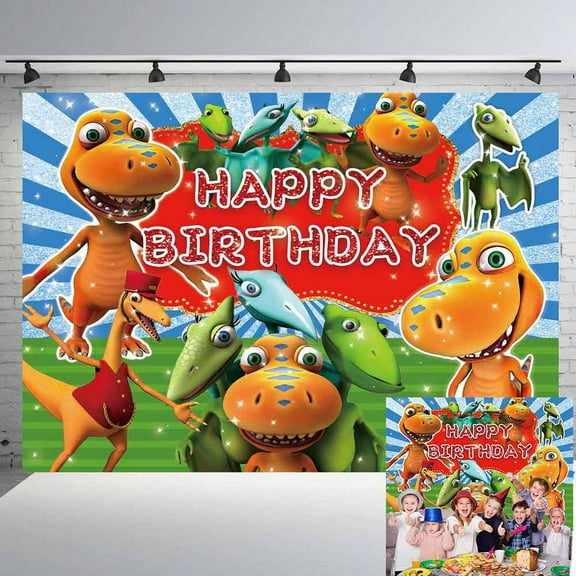 Dinosaur Train Backdrop Banner Party Supplies Post Birthday Decorations Background for Photography Taspestry