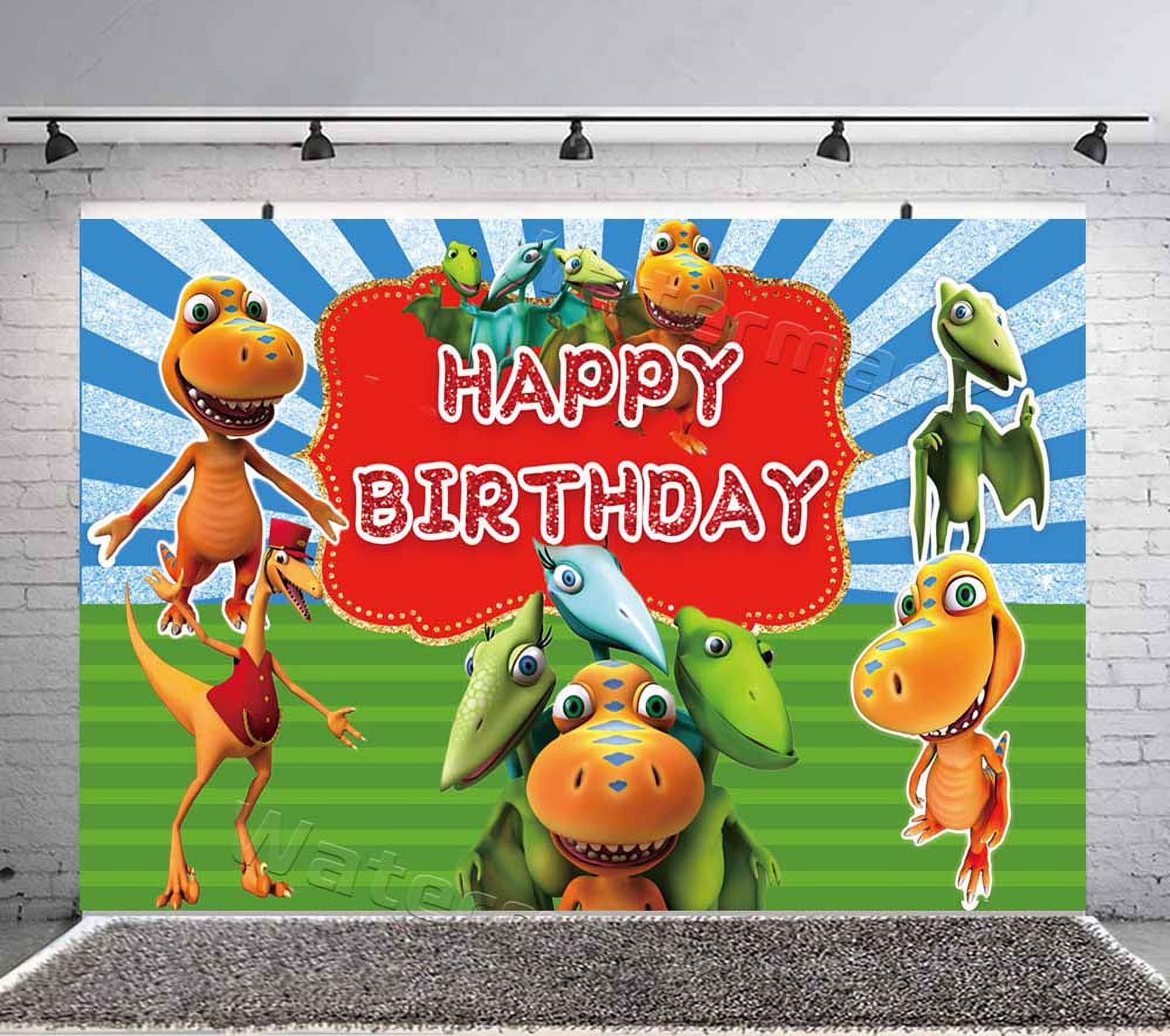 Dinosaur Train Backdrop Banner Party Supplies Poster Movie Theme Background for Photography Kids Birthday Decorations