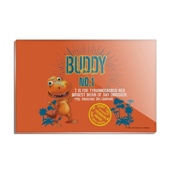 Dinosaur Train Buddy No 1 T-Rex Rectangle Acrylic Fridge Refrigerator Magnet