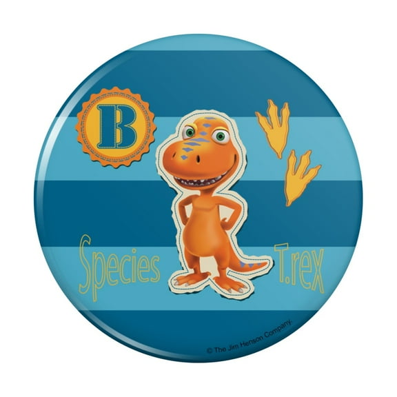 Dinosaur Train Buddy T-Rex Species Blue Stripes Kitchen Refrigerator Locker Button Magnet