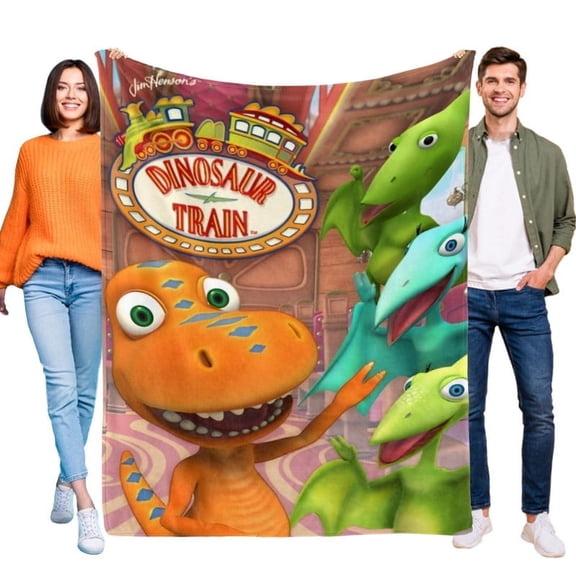Dinosaur Train Cartoon Blanket Soft Throw Blanket Micro Fleece Fuzzy Blankets Thin Bed Couch Decor Adult Nap Bedroom Car All Season Birthday Gifts 40"X50"
