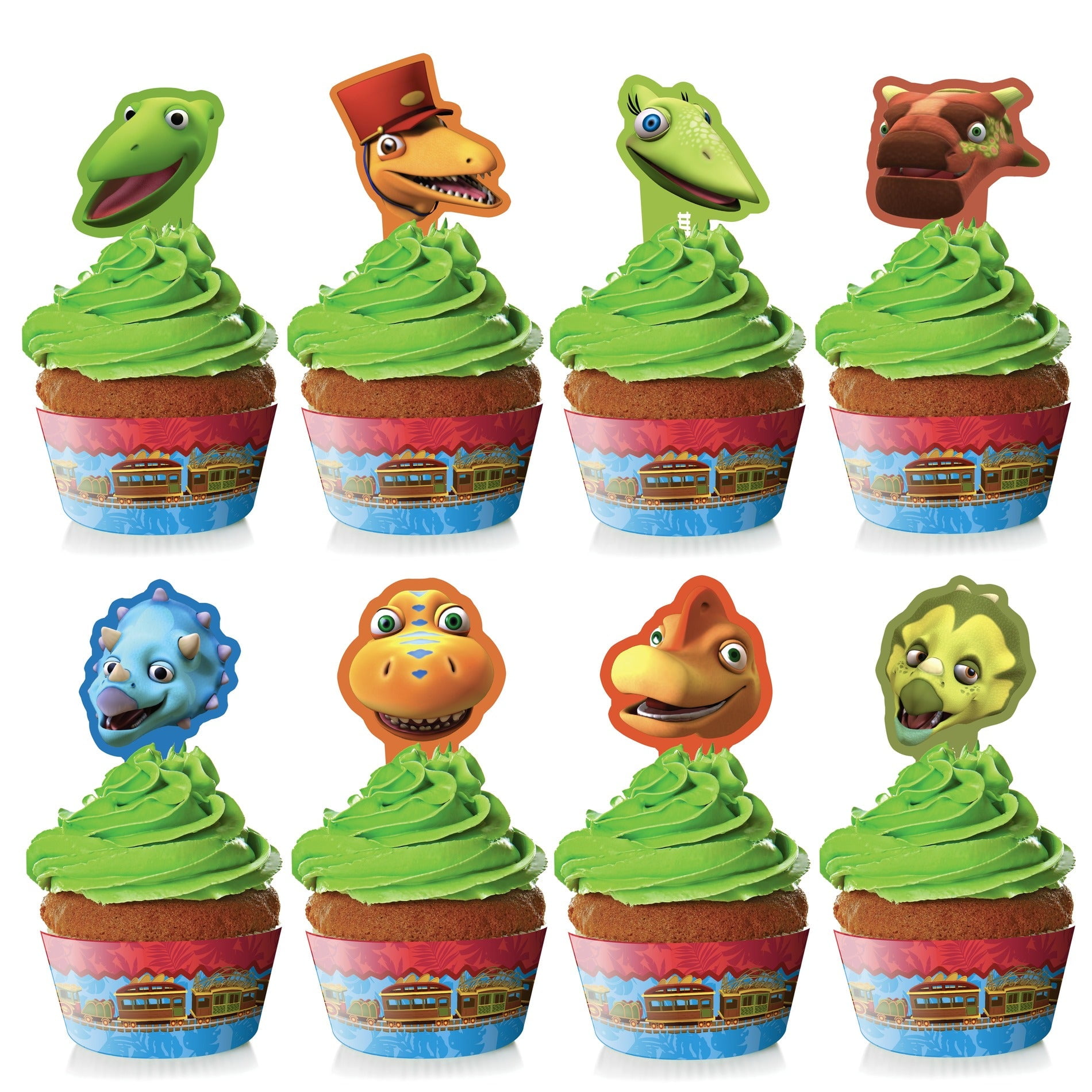 Dinosaur Train Cupcake Toppers & Dinosaur Train Cupcake Wrappers