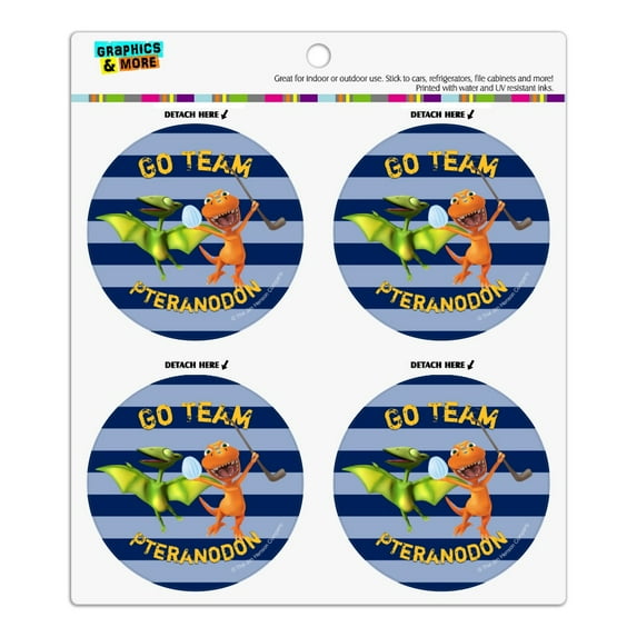 Dinosaur Train Go Team Pteranodon Refrigerator Fridge Locker Vinyl Circle Magnet Set