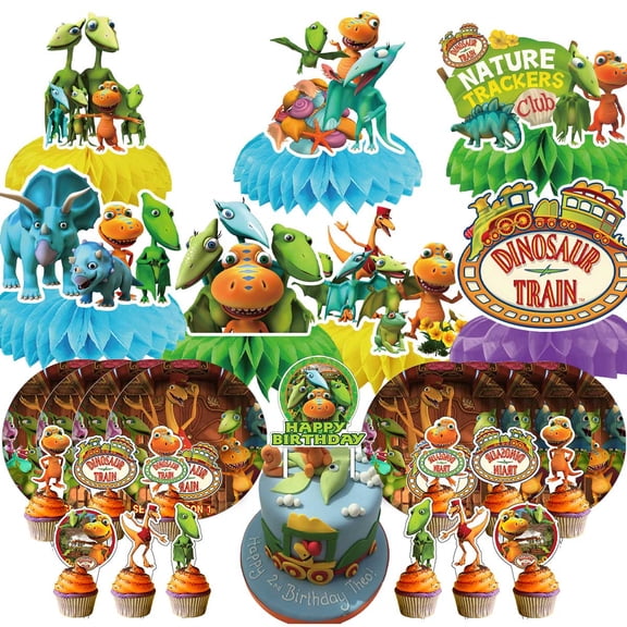 Dinosaur Train Honeycomb Centerpieces Table Toppers Decorations for Birthday Party Decor Supplies