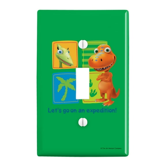 Dinosaur Train Let's Go on an Expedition Buddy Tiny Plastic Wall Decor Toggle Light Switch Plate Cover