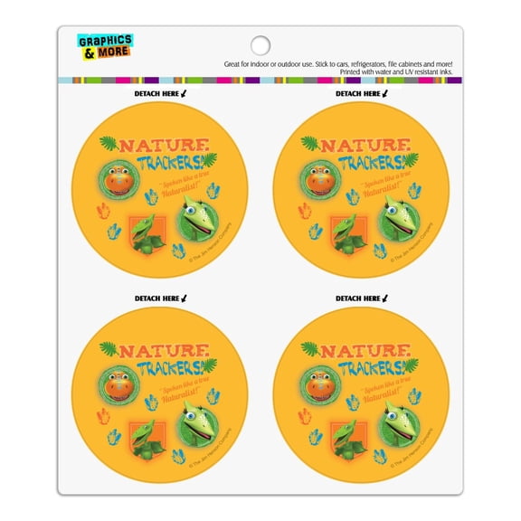 Dinosaur Train Nature Trackers Buddy Tiny Refrigerator Fridge Locker Vinyl Circle Magnet Set