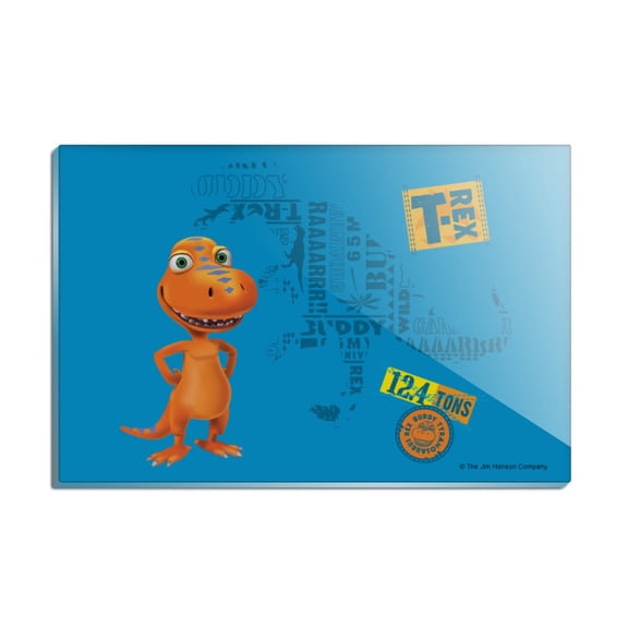 Dinosaur Train T-Rex Buddy Blue Rectangle Acrylic Fridge Refrigerator Magnet