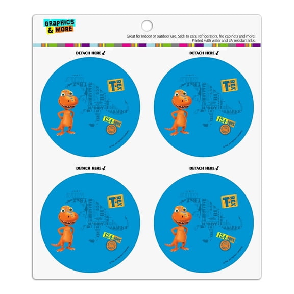 Dinosaur Train T-Rex Buddy Blue Refrigerator Fridge Locker Vinyl Circle Magnet Set