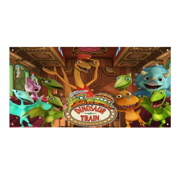 Dinosaur Train-Theme Backdrops Banner Birthday Party Decor Supplies Personalized Party Backdrop Decoration,5x3ft150x90cm