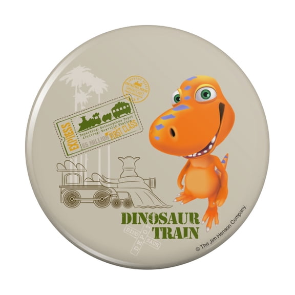 Dinosaur Train Ticket Buddy T-Rex Kitchen Refrigerator Locker Button Magnet