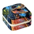 thumbnail image 1 of Dinosaur Travel Portable Square Earring Organizer with Necklace Holder - Jewelry Box, Display Case - Store Rings, Earrings, Necklaces, Bracelets - Suitable for Girls and Women, 1 of 6