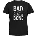 thumbnail image 1 of Dinosaur Triceratops Bad to the Bone Mens Soft T Shirt Black MD, 1 of 1