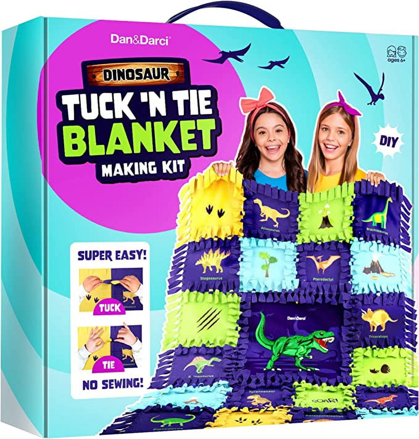 EDUMAN Unicorn Tuck N' Tying Fleece Blanket Kits | DIY Crafts for Girls  Ages 6+ | Arts & Craft Gifts Ideas for Kids | No Sewing Required Quilts 
