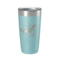 thumbnail image 1 of Dinosaur Tumbler Rawr Means I <3 You In Dinosaur Travel Mug Insulated Laser Engraved Coffee Cup 20 oz Light Blue, 1 of 1