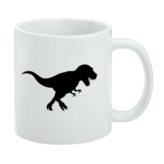 Dinosaur Tyrannosaurus Rex Black White White Mug