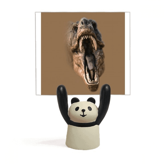 Dinosaur Tyrannosaurus Rex Opens Mouth Teeth Memo Holder Cartoon Animal Panda Stand Decoration