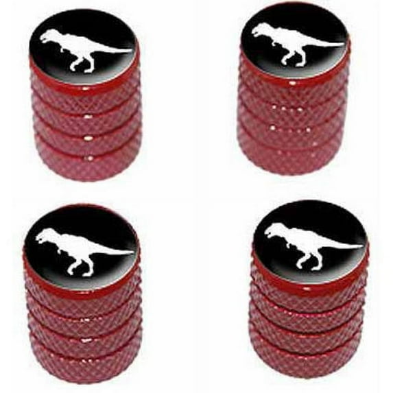 Dinosaur Tyrannosaurus Rex Tire Rim Wheel Aluminum Valve Stem Caps, Multiple Colors