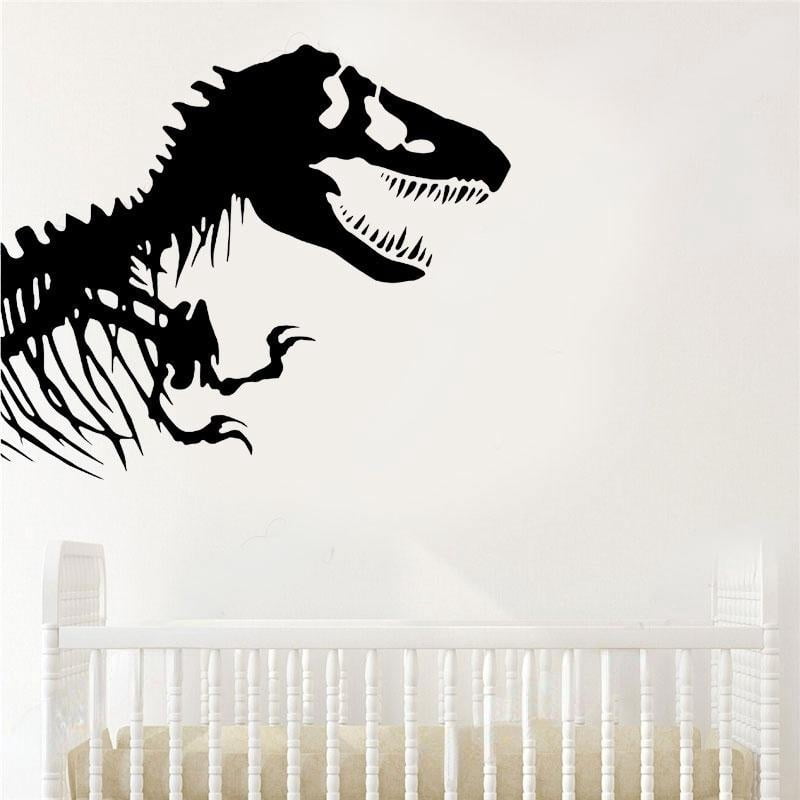 Dinosaur Tyrannosaurus Skeleton Skull Wall Sticker Vinyl Home Decor Kids Baby Nursery Room Cut Wall Decal Transfer Mural 49x42cm