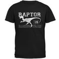 thumbnail image 1 of Dinosaur Velociraptor Raptor Racing Mens Soft T Shirt Black X-SM, 1 of 1
