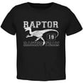 thumbnail image 1 of Dinosaur Velociraptor Raptor Racing Toddler T Shirt Black 2T, 1 of 1