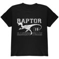 thumbnail image 1 of Dinosaur Velociraptor Raptor Racing Youth T Shirt Black YMD, 1 of 1