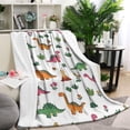 thumbnail image 1 of Dinosaur and Volcano Pattern Blanket,Comfortable Soft Lamb Wool Throw Blanket,All Season,Warm Lightweight Blankets for Sofa Bed Couch Living Room Chair,60"x80", 1 of 4