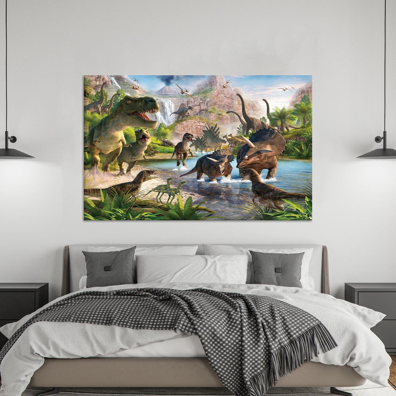Dinosaur Wall Art Boy Room poster Wall Art Decor 12x18 UNFRAMED