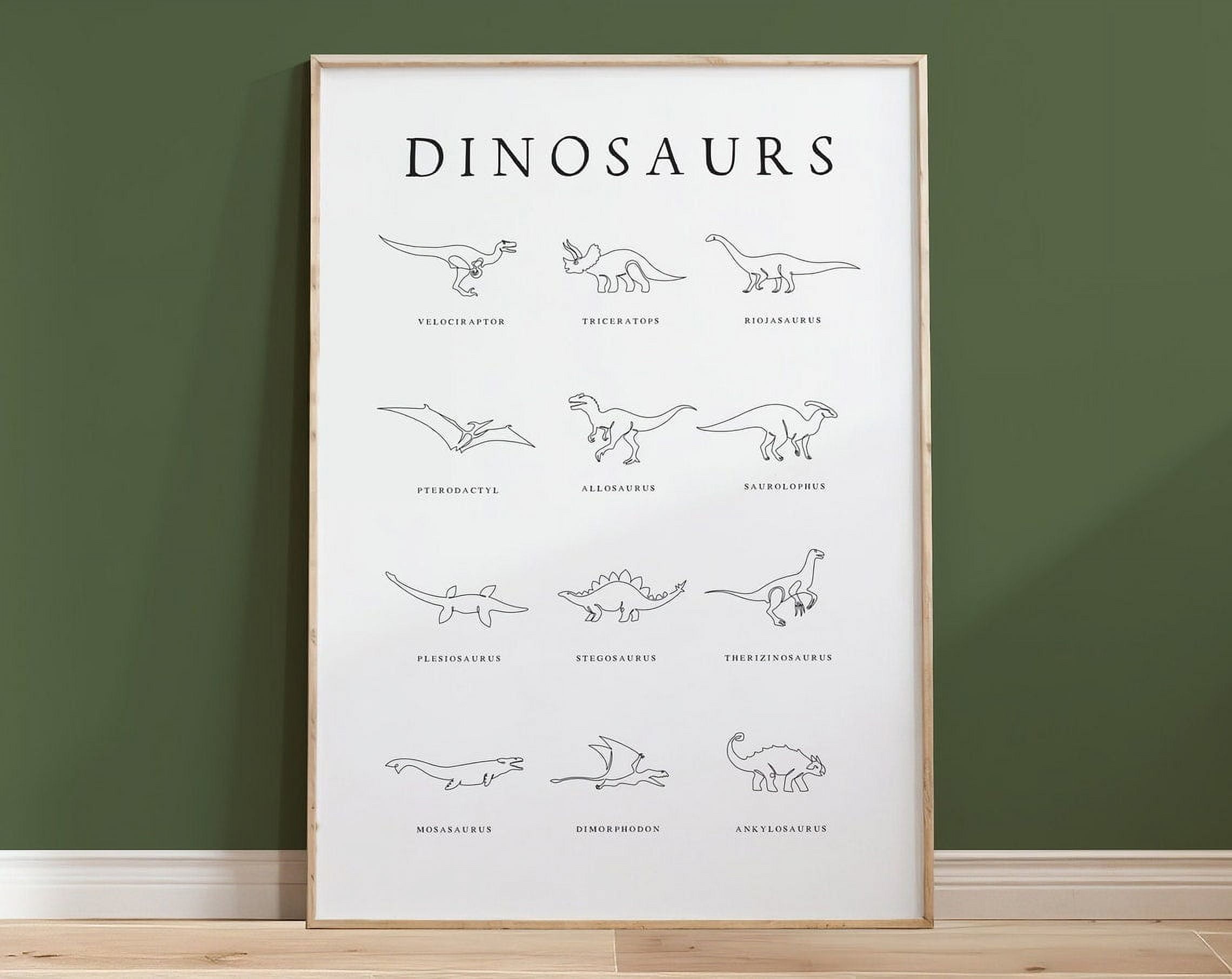 Dinosaur Wall Art, Dinosaur Kids Room Decor, Dinosaur Nursery Print ...