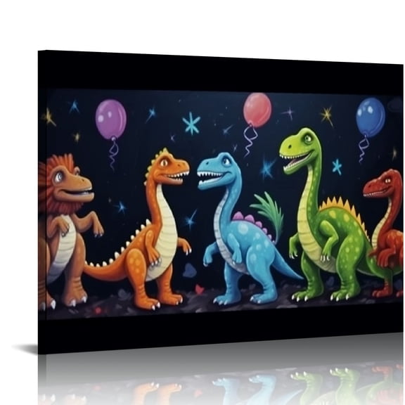 Dinosaur Wall Art for Kids Bedroom God Say You are Unique Pictures Wall Decor Motivational Canvas Painting Dinosaur Artwork Bedroom Decor Gift Idea for Boys Girls Nursery