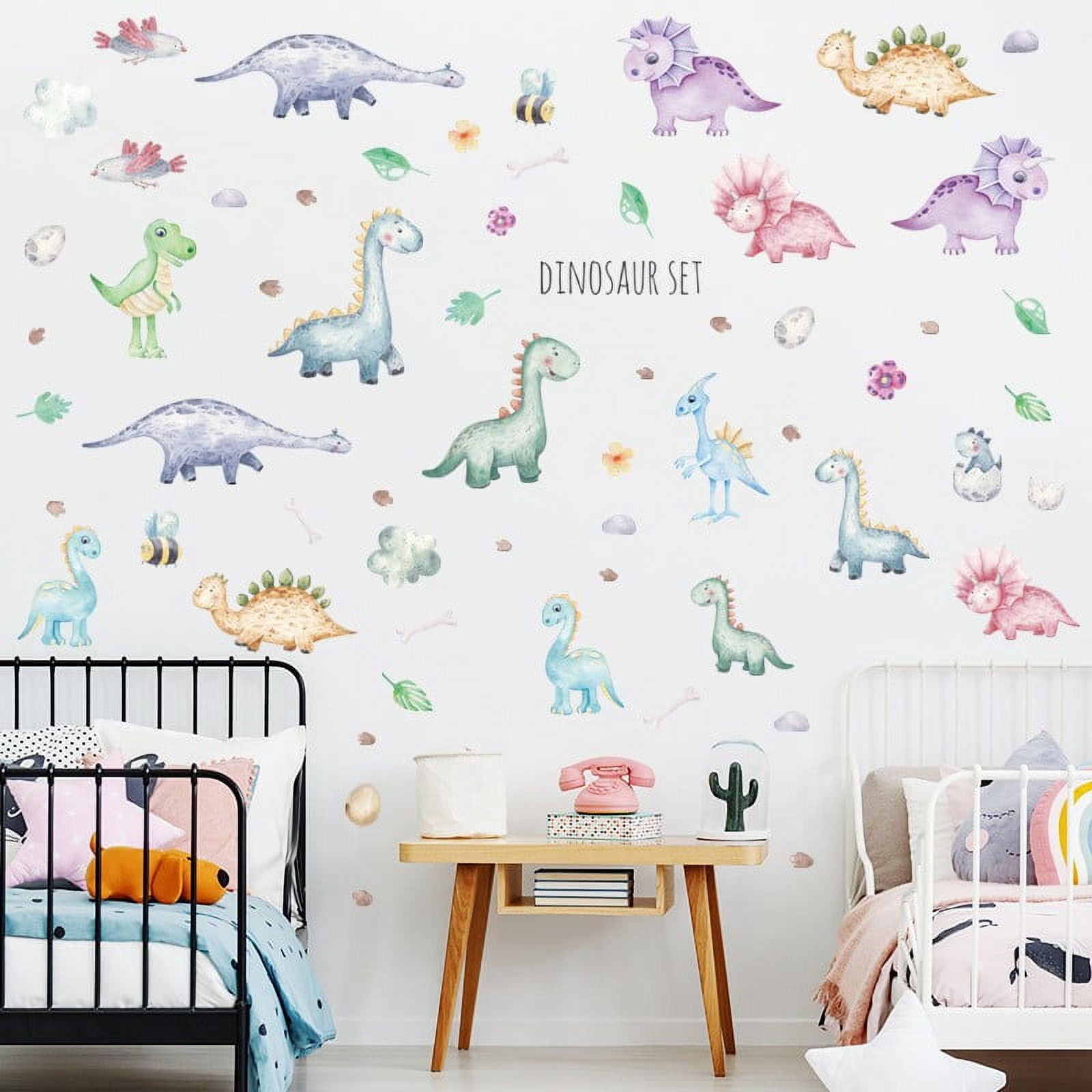Dinosaur Wall Stickers Removable Wall Decals Nursery Kids Room Baby ...