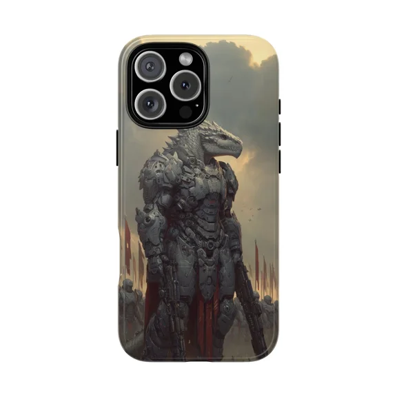 Dinosaur Warrior Plasma Scene Case for iPhone 11-17 Pro Max
