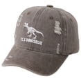 thumbnail image 1 of Dinosaur Washed Baseball Cap Baby Embroidered Distressed Baseball Cap Cartoon Childrens Hat Outdoor UV Sun Hat for Toddler Baby Boys Girls Safari Fishing Hat UPF 50+, 1 of 7