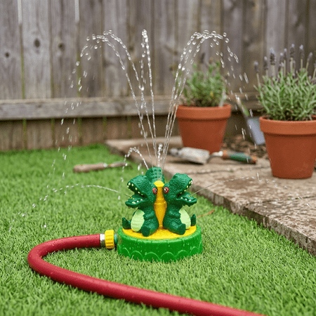 Dinosaur Water Spray Sprinkler Rotating Base - Fun Outdoor Toy for Kids