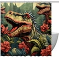 thumbnail image 1 of Dinosaur Waterproof Shower Curtain Sets with Hook, Printed Design for Bathroom Decoration, 1 of 5