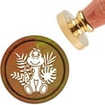 thumbnail image 1 of Dinosaur Wax Seal Stamp Plant Vintage Sealing Wax Stamp Animal 30mm Removable Brass Head Sealing Stamp with Wooden Handle for Wedding InvitatIions, 1 of 9