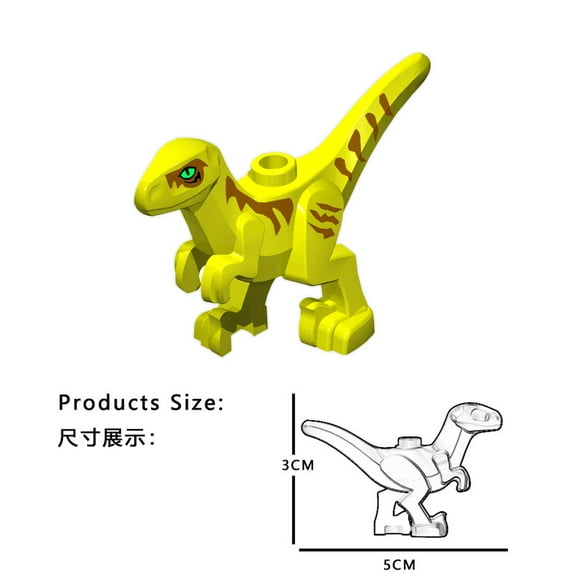 Dinosaur World Chase Tyrannosaurus Rex Spinosaurus StegosaurusColor Baby Building Blocks Accessories Toys for children gift
