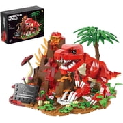 Dinosaur World T-Rex Building Set- Compatible with Lego Sets , Jurassic Volcano Era Building,559 Pcs