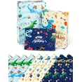 thumbnail image 1 of Dinosaur Wrapping Paper - 10 Sheets Gift for Boys Girls 3 Styles Patterns Wrap Rolls Happy Birthday Dino Party Favor Present (20’’ x 27’’/ Sheet) sheet-Birthday-Blue, 1 of 14