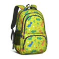thumbnail image 1 of Dinosaur and Cactus Light Green Pattern Cute School Backpack Bag with Padded Back and Adjustable Shoulder Straps 16.9 X 12.6 X 5.9 Inches, 1 of 5