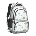 thumbnail image 1 of Dinosaur and Cactus White Pattern Cute School Backpack Bag with Padded Back and Adjustable Shoulder Straps 16.9 X 12.6 X 5.9 Inches, 1 of 5