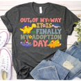 thumbnail image 1 of Dinosaur and Floral Adoption Day Graphic T-Shirt, Unisex Classic Fit, Cotton-Rich 180 GSM Fabric, Front Print, 1 of 4